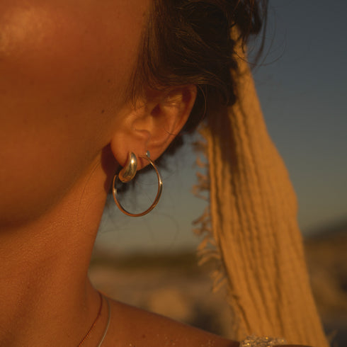Cove Earrings in Silver